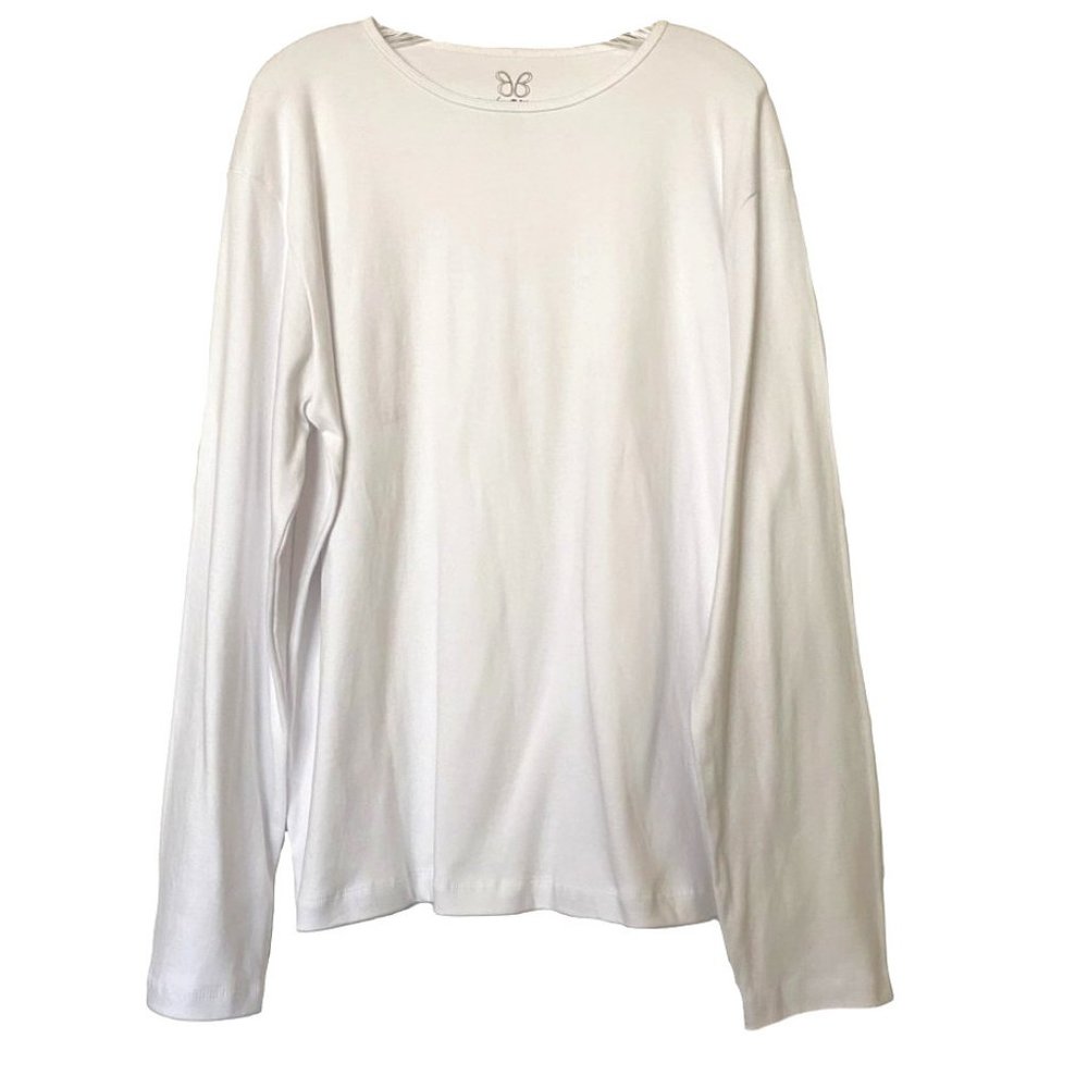 100% Cotton White Tee -- NO SHOW THRU -- NEW With Tags